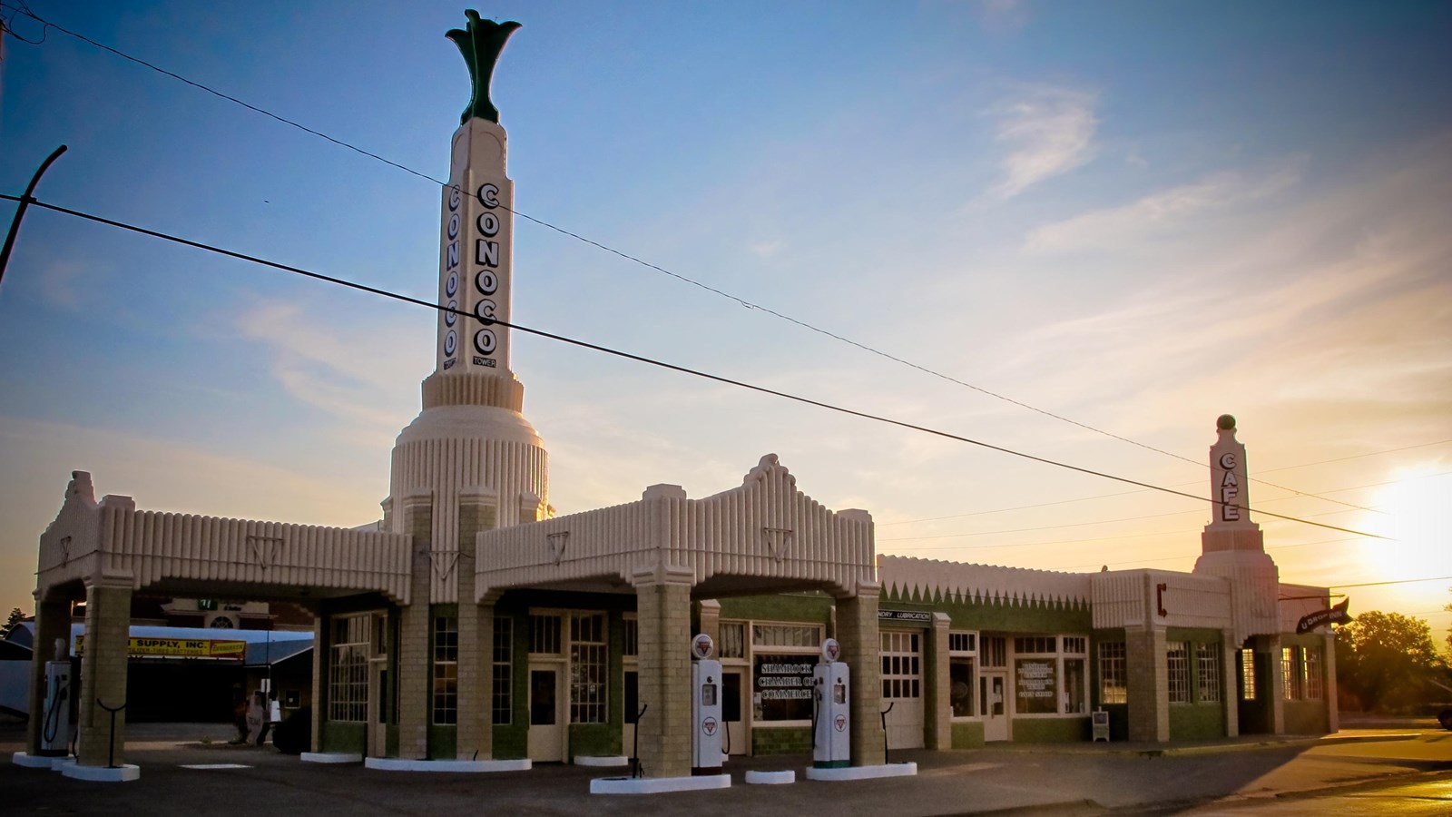 Conoco Tower Station in Shamrock Texas